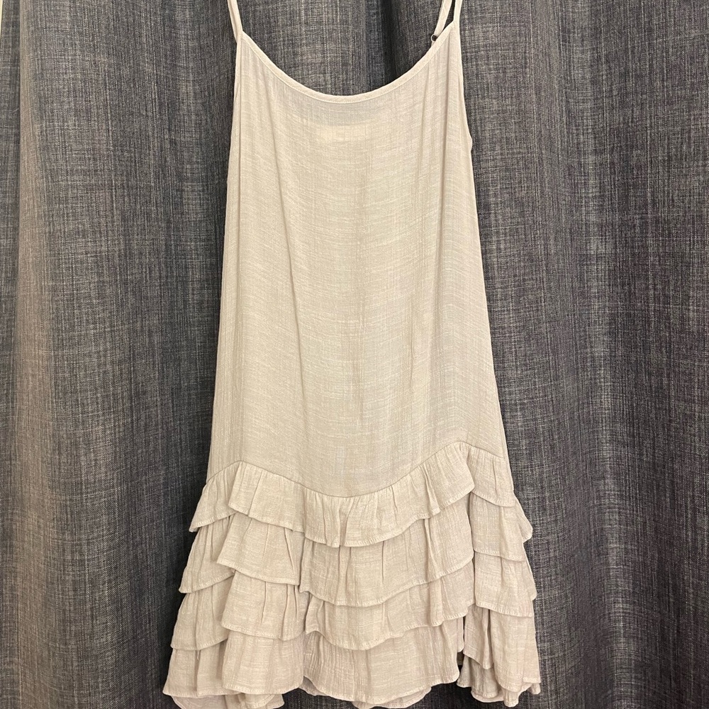Ruffled Oversized Cami - Natural